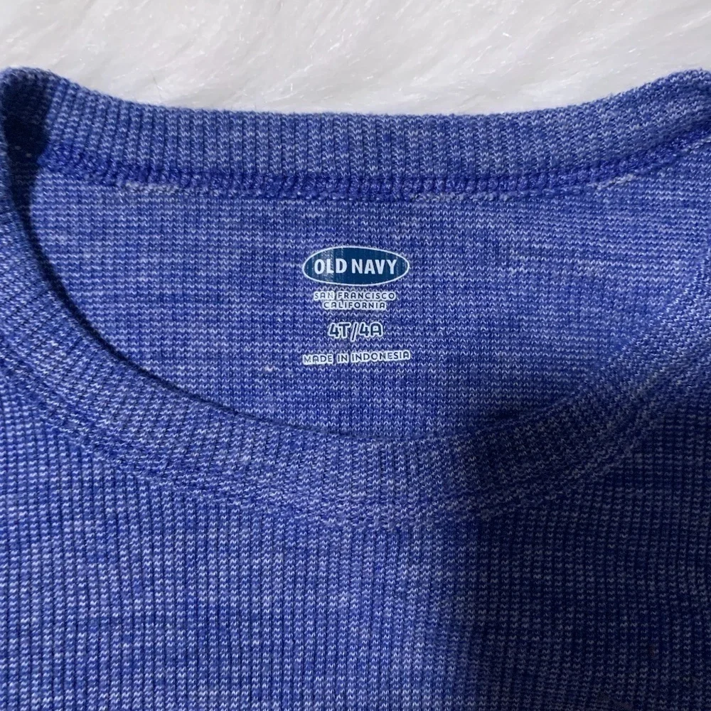 Old Navy Boys Blue Snow Dog Shirt